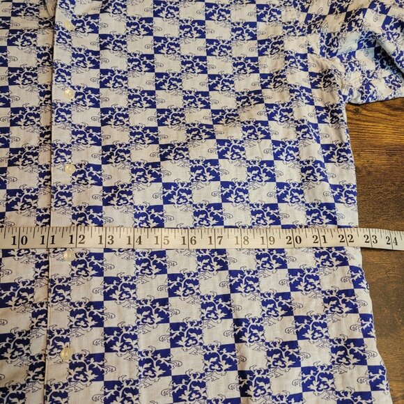 Robert Graham Button Front Shirt 2XL Blue White Multi Preppy - Picture 10 of 12
